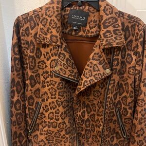 Sanctuary Leopard Moto Jacket – Size Small